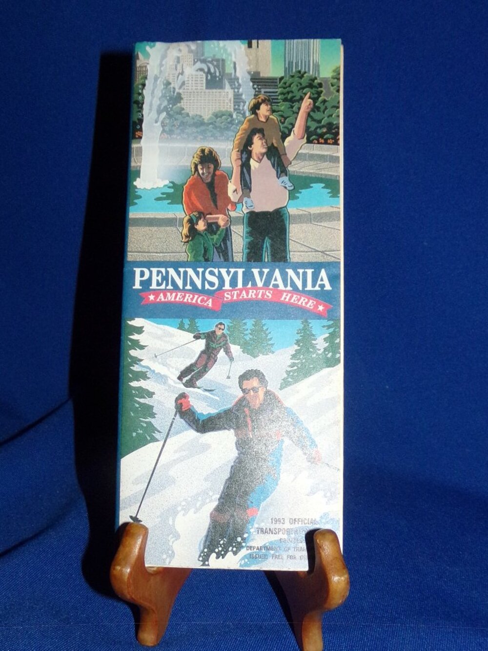 Vintage Pennsylvania State Highways Map & Key - 1993